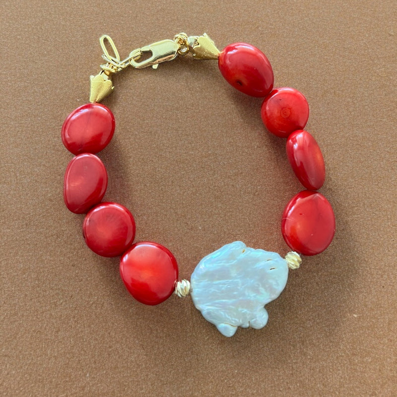 Pearl Flame Bracelet